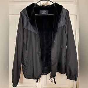 Empyre Men's Black Bomber Jacket with Dark Gray Details